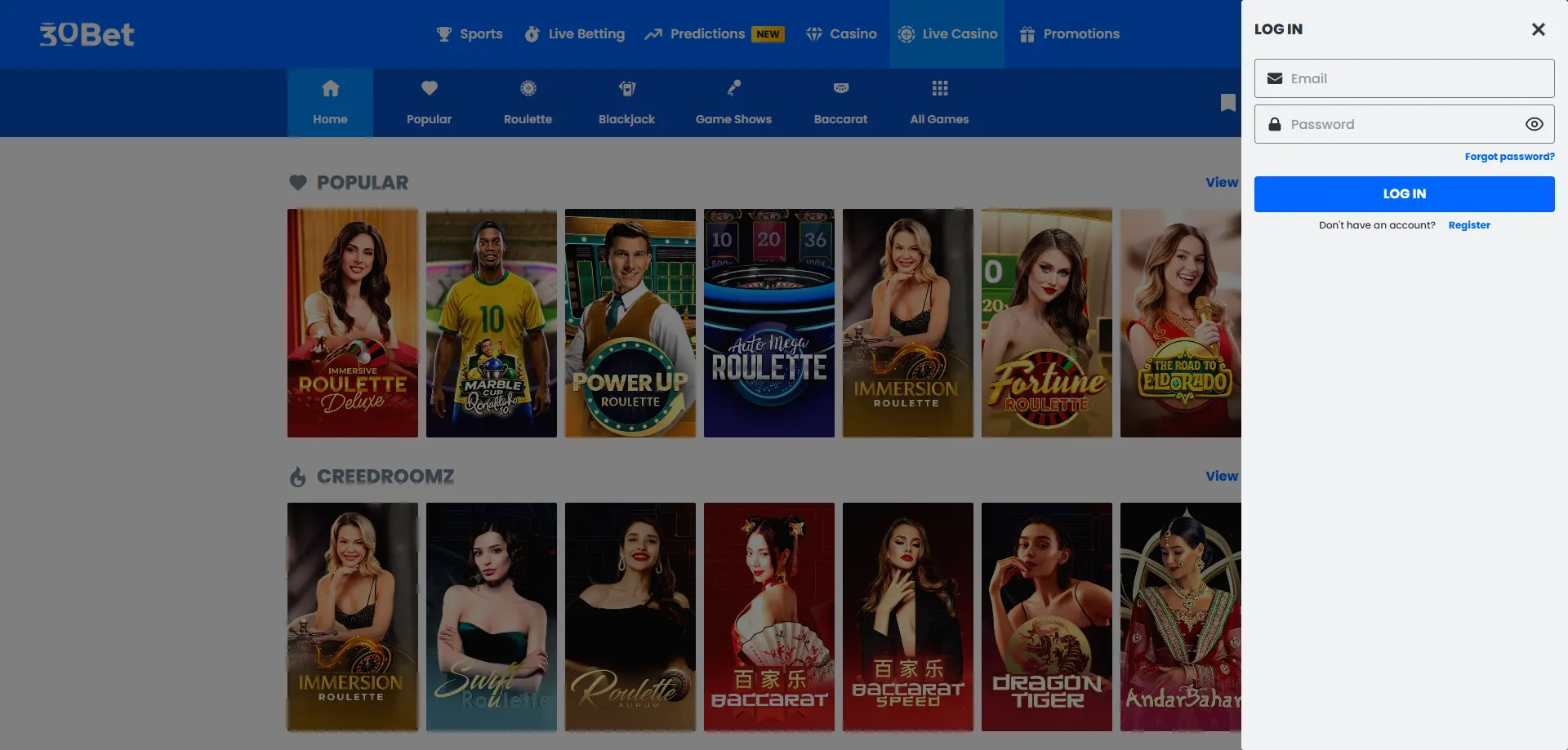 30bet Casino login — acesse sua conta com segurança