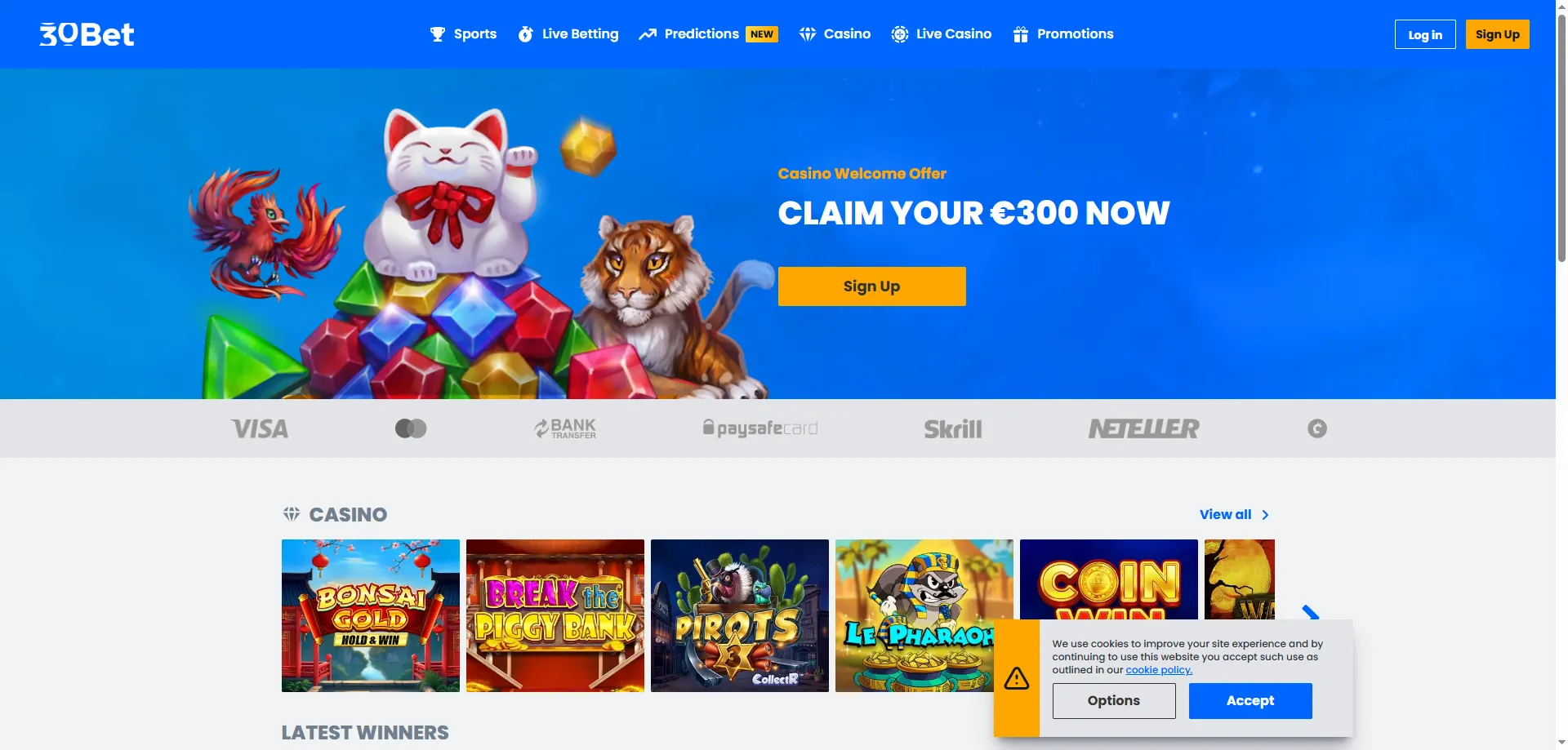 Cadastro e primeiro depósito no 30bet Casino para jogadores