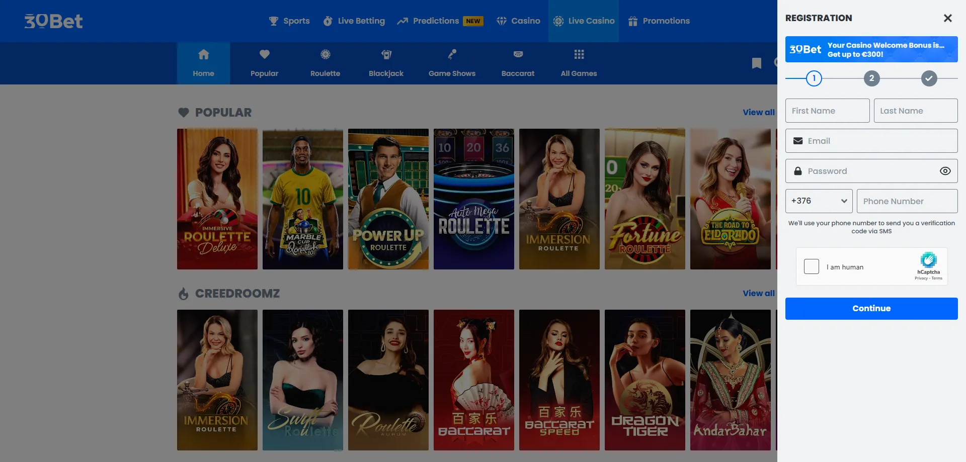 Cadastro no 30bet Casino para resgatar bônus de boas-vindas