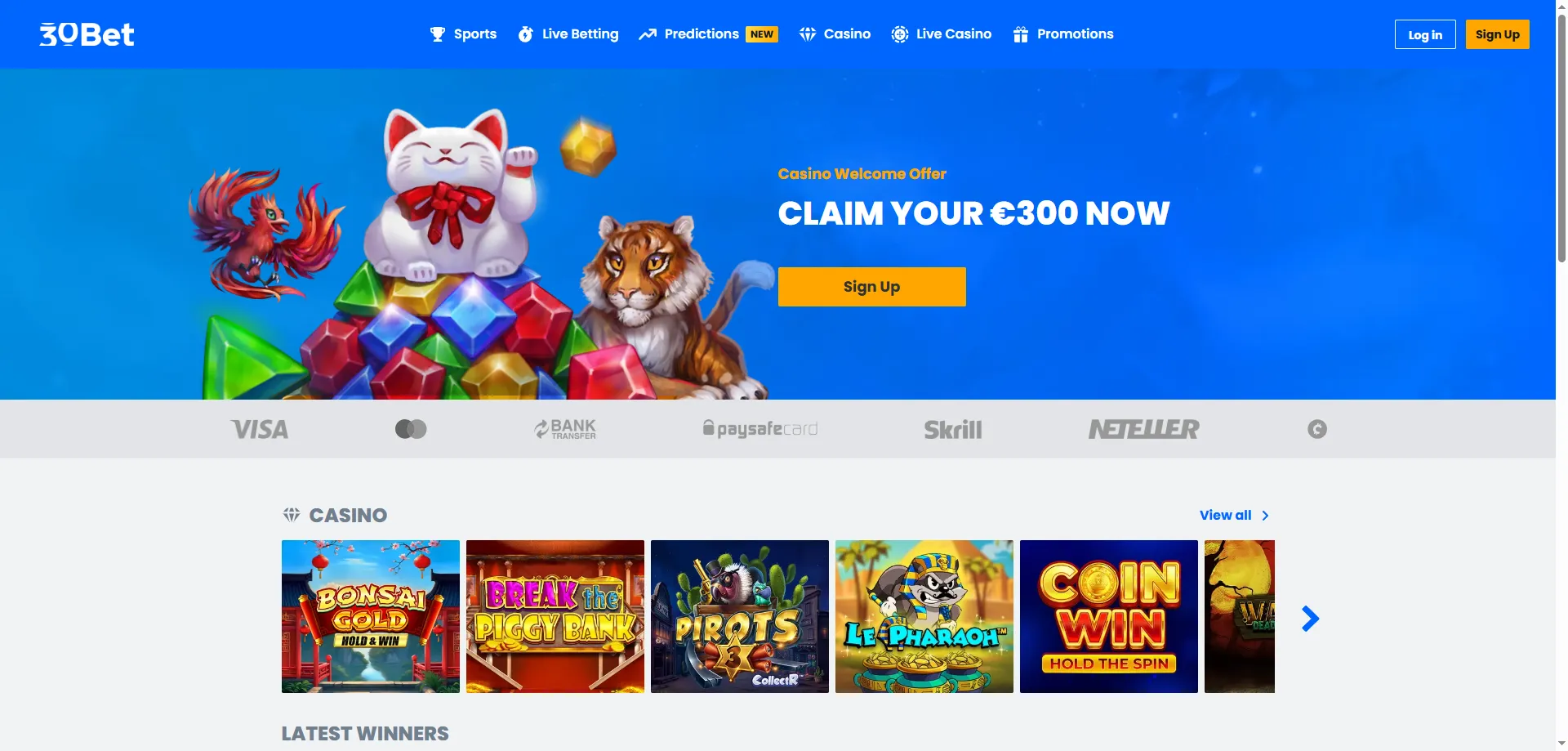 Cadastro no 30bet Casino — registre-se e comece a jogar
